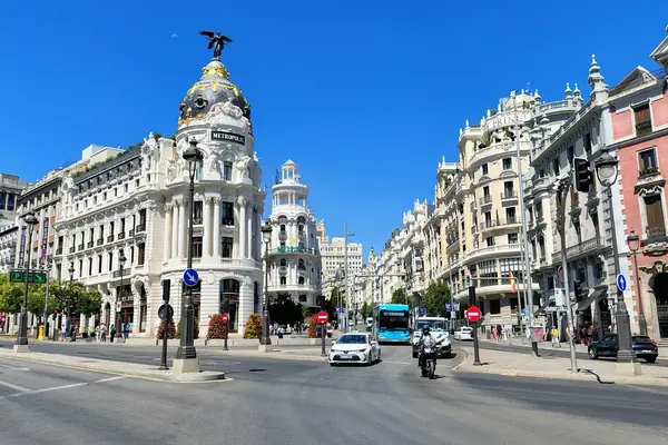 The Metropolis building on the Gran Vía, Madrid