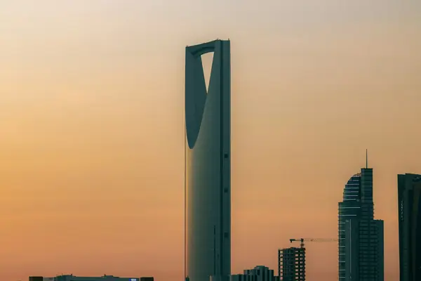 The Kingdom Centre tower at sunset, Riyadh