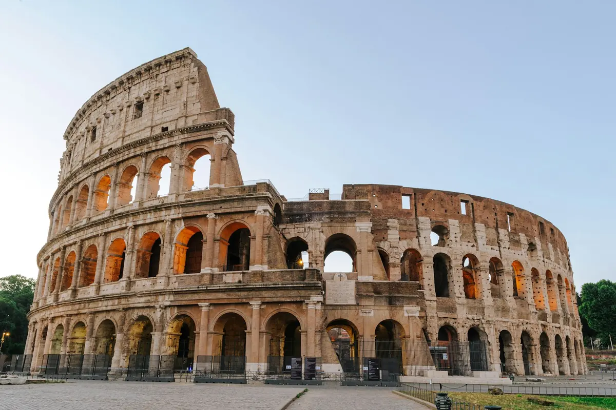 The Colosseum under a clear sky, Rome