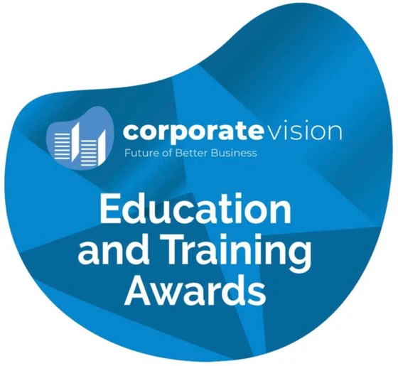 Corporate Vision Education and Training Awards badge